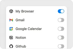 My Browserコネクタを有効にする