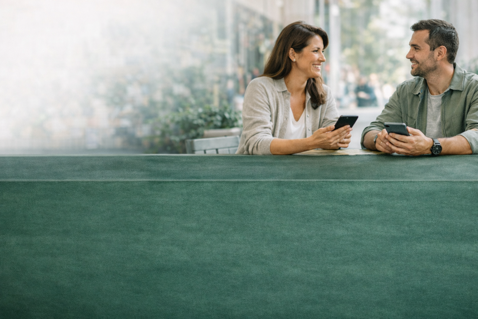 Couple at table