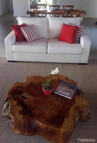 Mesa de Jantar Redonda de Madeira Maciça - Design Moderno