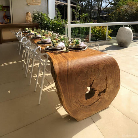 Mesa de madeira rústica maciça Madeirado
