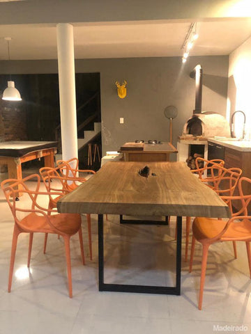 Conjunto completo de mesa de jantar com cadeiras