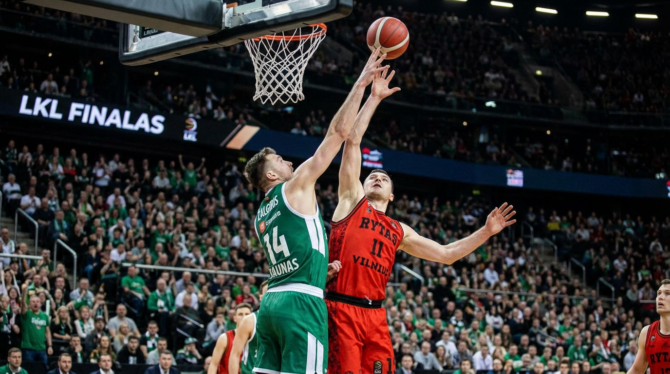 Krepšinio rungtynių akimirka