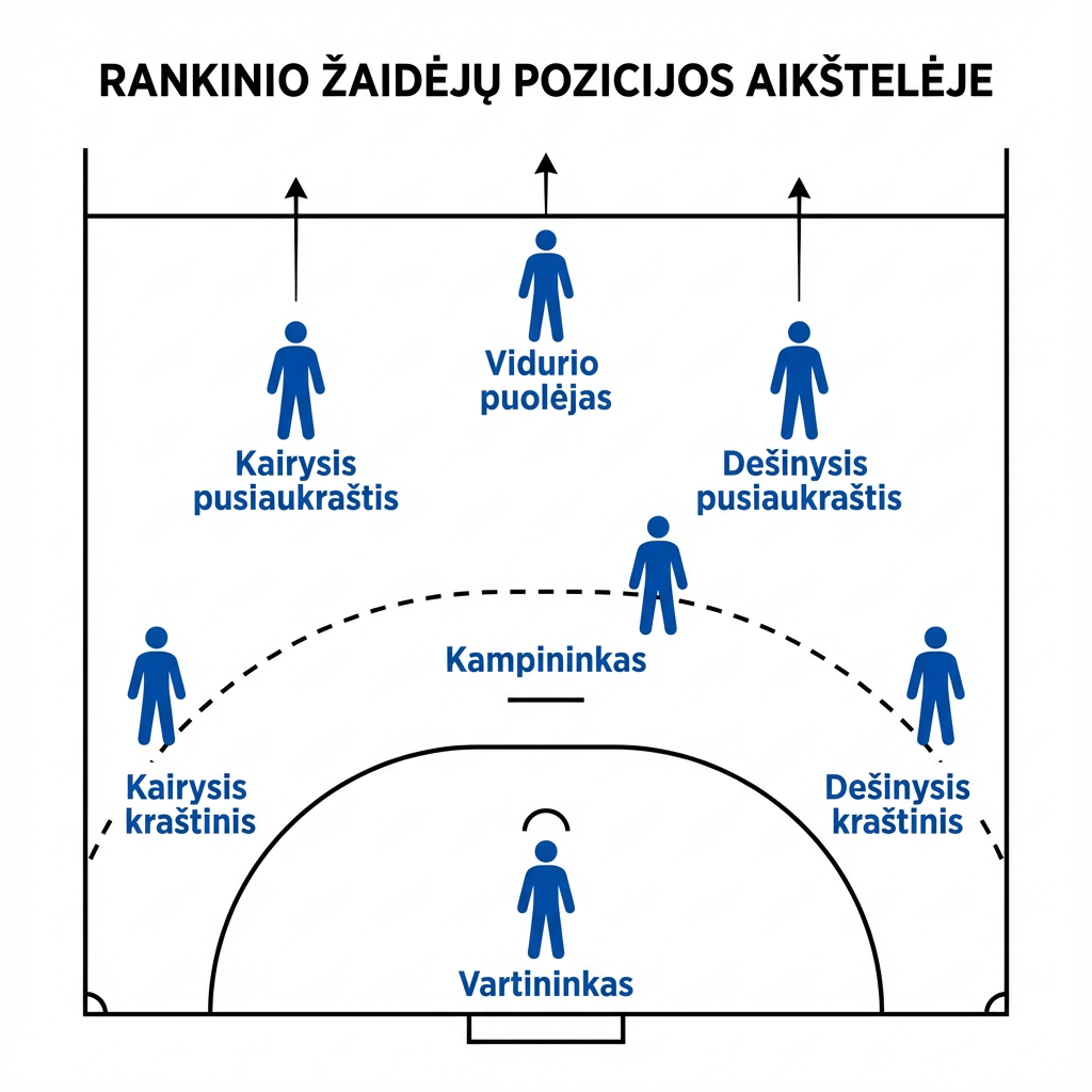 Rankinio žaidėjų pozicijos