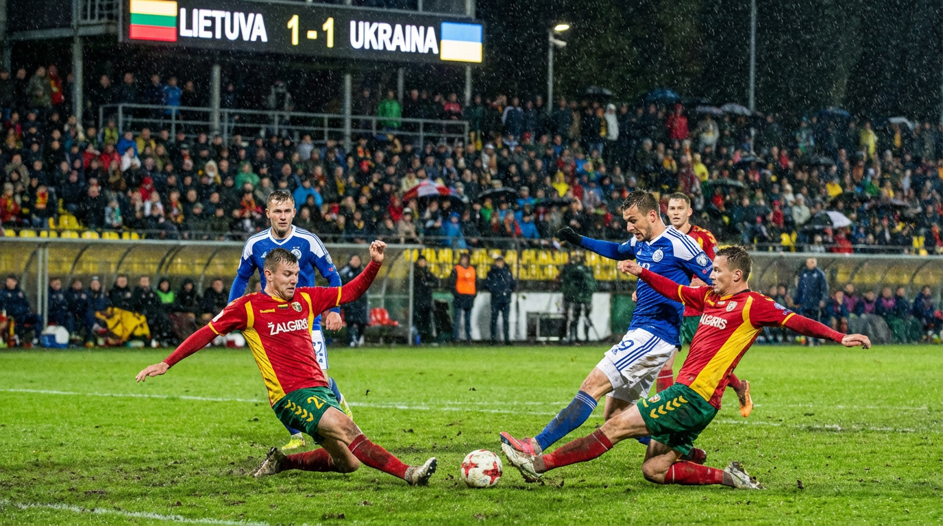 Futbolo rungtynių akimirka