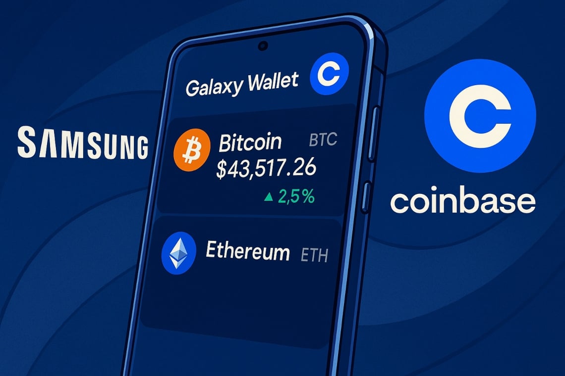 A parceria entre Samsung e Coinbase em destaque