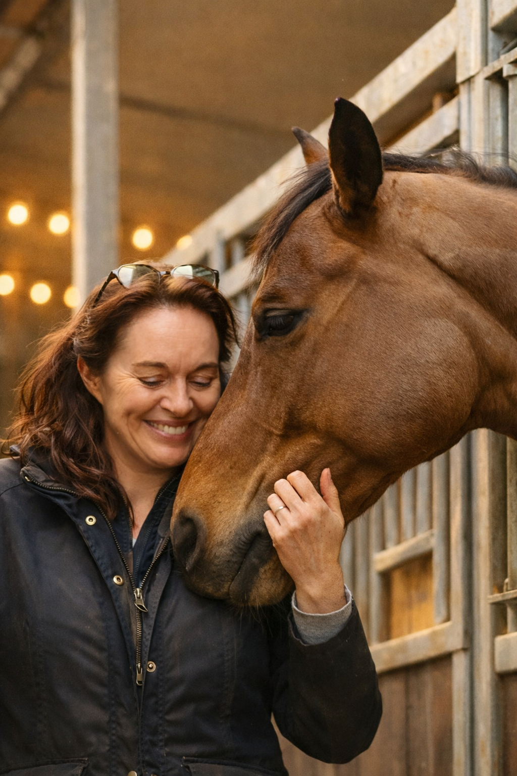 Begegnung mit Pferden - Andrea mit Pferd