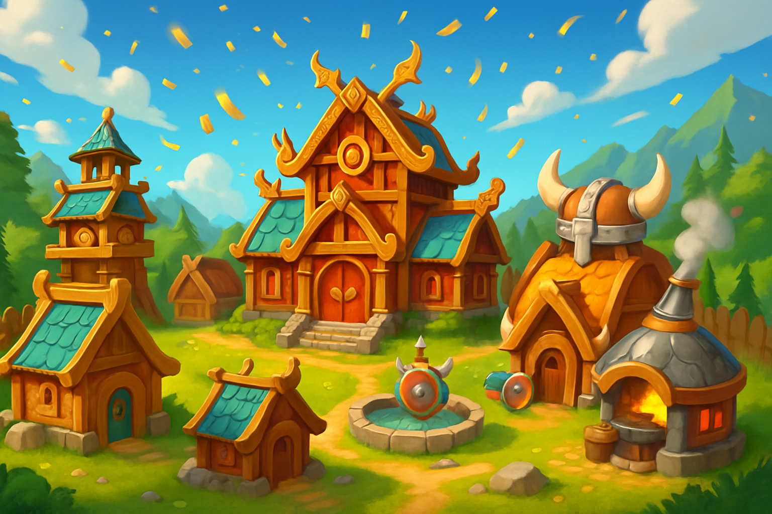 Fully upgraded Viking village in Coin Master