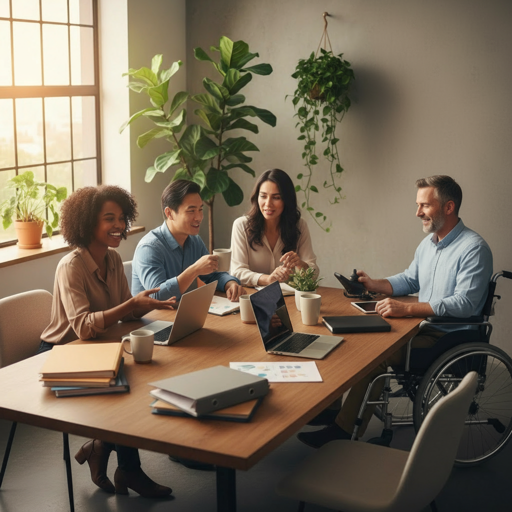 Team meeting in modern office - Onboarding new hires