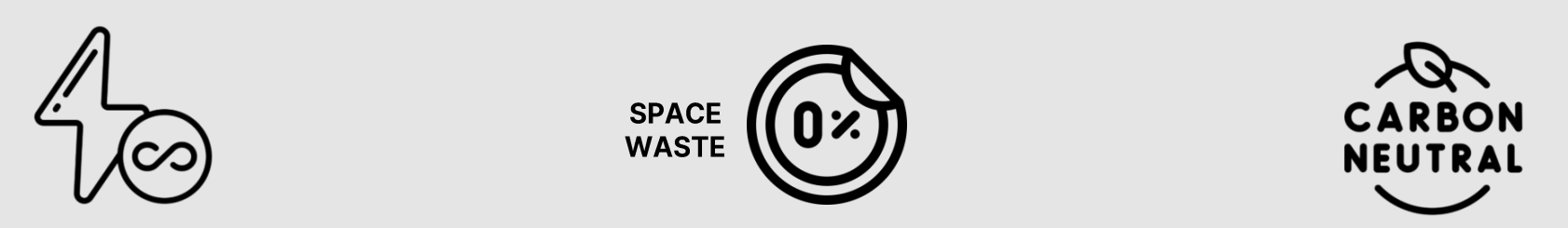 ไอคอนแสดง Zero Waste, 0% Carbon, Carbon Neutral