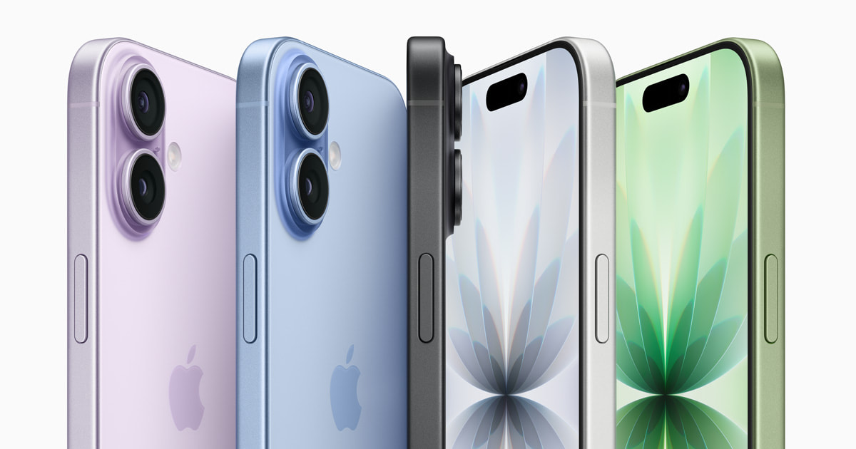 Modelos do iPhone 17 em diversas cores