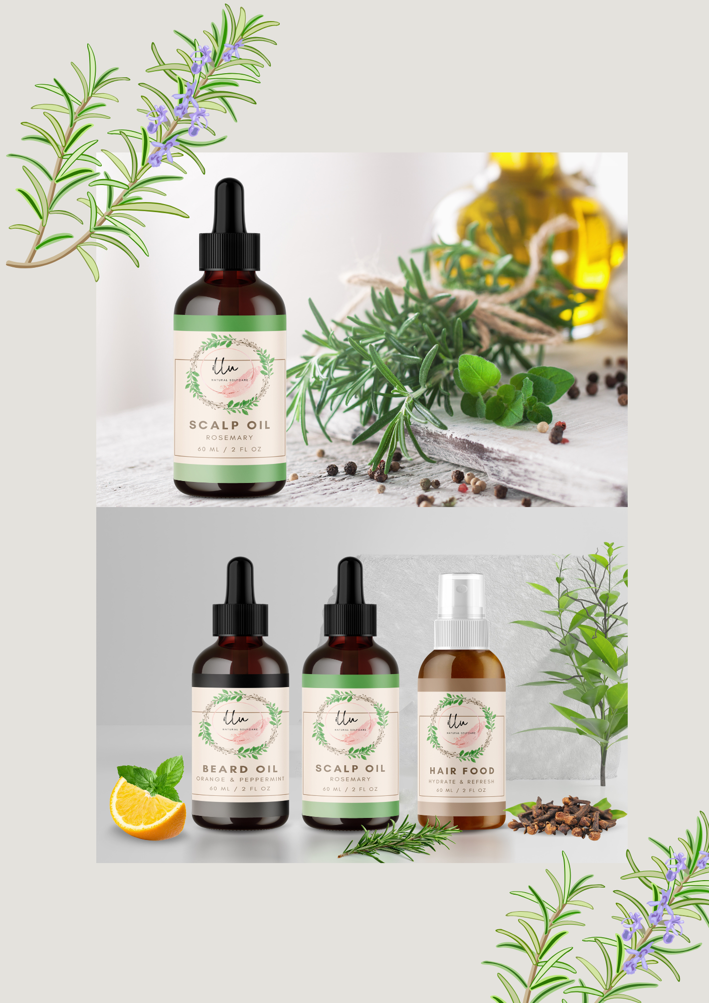 Haircare Product Collage