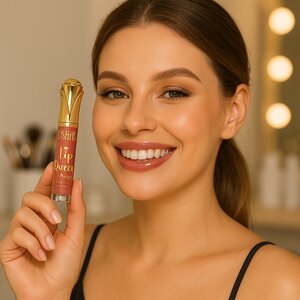 Modelo com Brilho Labial Polarizado USHAS