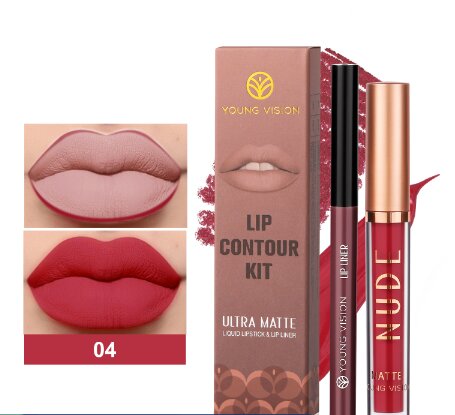 Swatches de cores Langmanni Kit Labial