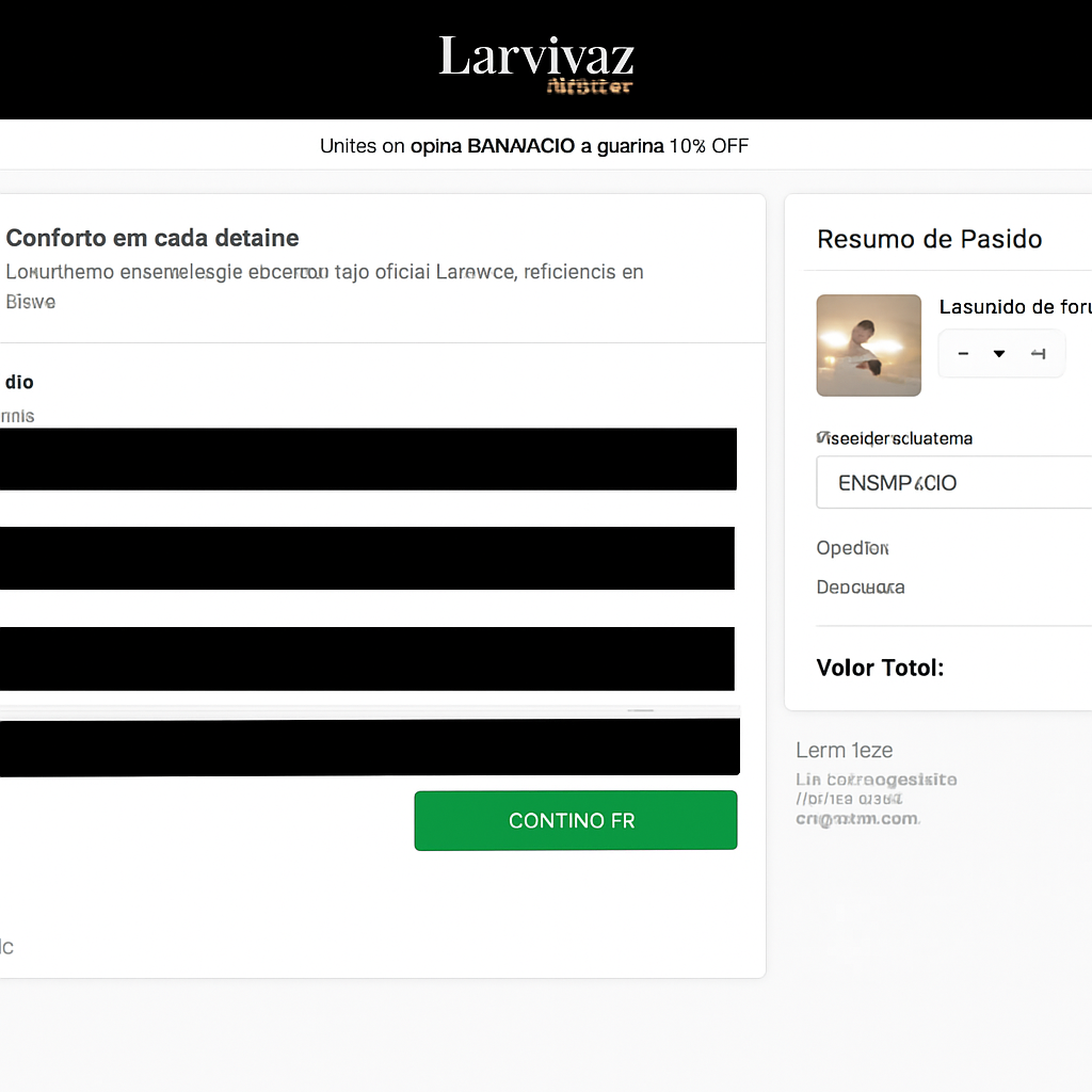 Tela de Seus Dados no Checkout da Larvivaz, com informações pessoais censuradas