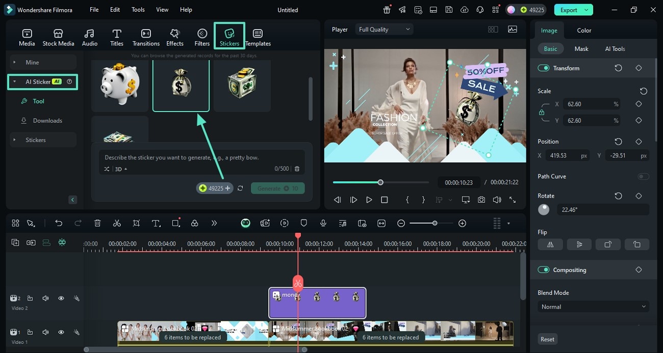 FilmoraGo Mod APK Screenshot 4: Wide range of effects and templates