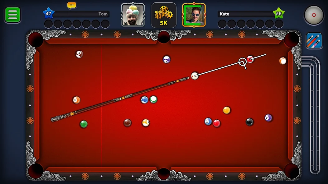 8 Ball Pool PvP Match Screenshot