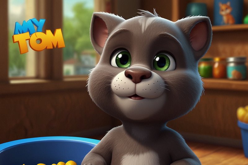 Screenshot of My Talking Tom MOD APK Unlimited Money feature showing a high coin count.