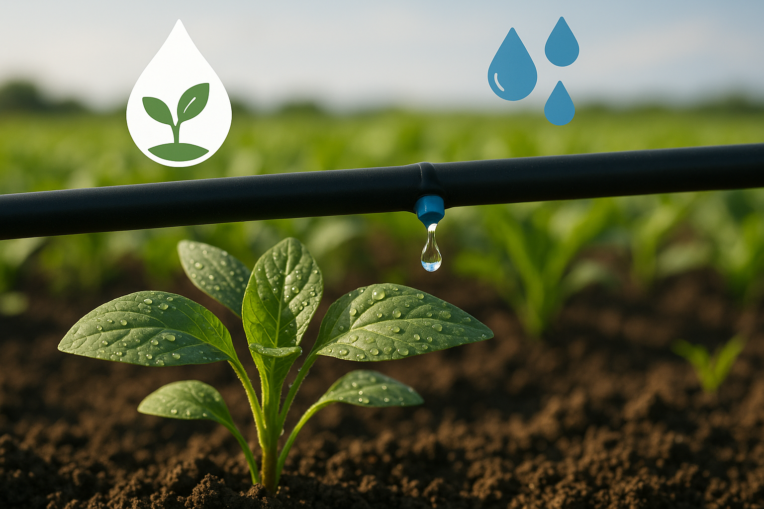 An image representing water conservation in agriculture, a key benefit of Zorvex’s solutions.