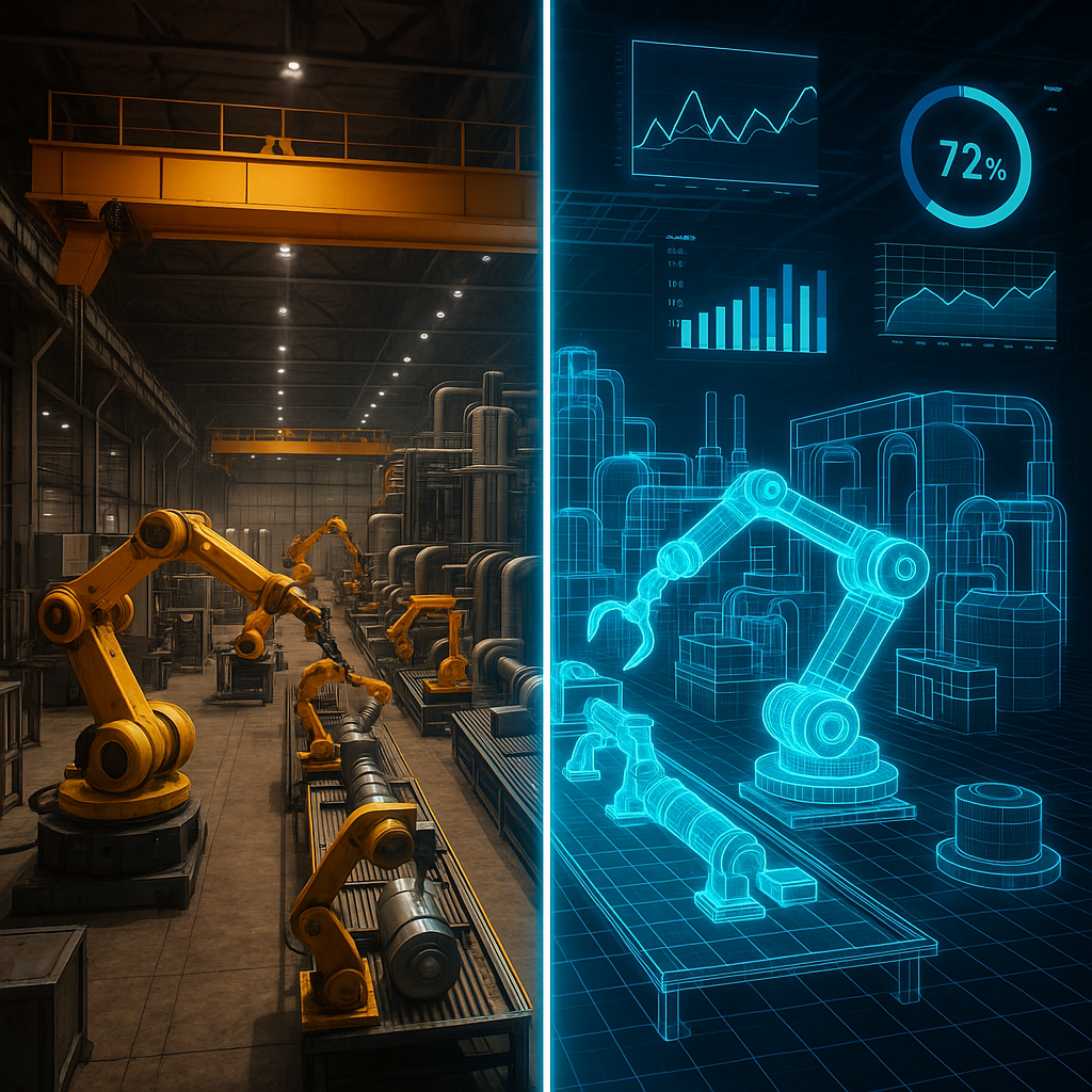 Image of a digital twin technology concept.