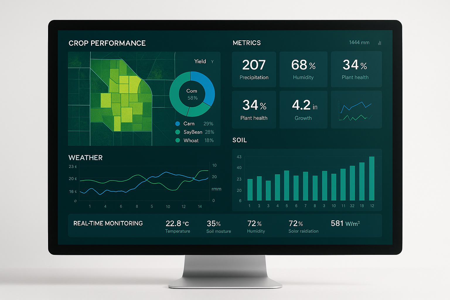 Bảng điều khiển dữ liệu nông nghiệp FarmGenius