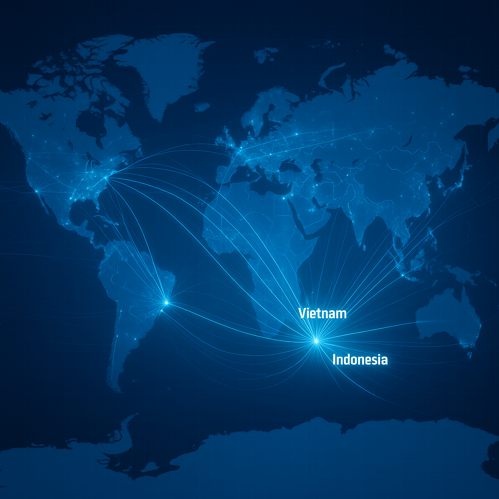 Bản đồ mạng lưới toàn cầu của Zorvex