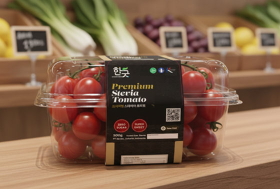 Tomat Stevia Zorvex dalam kemasan yang modern dan menarik