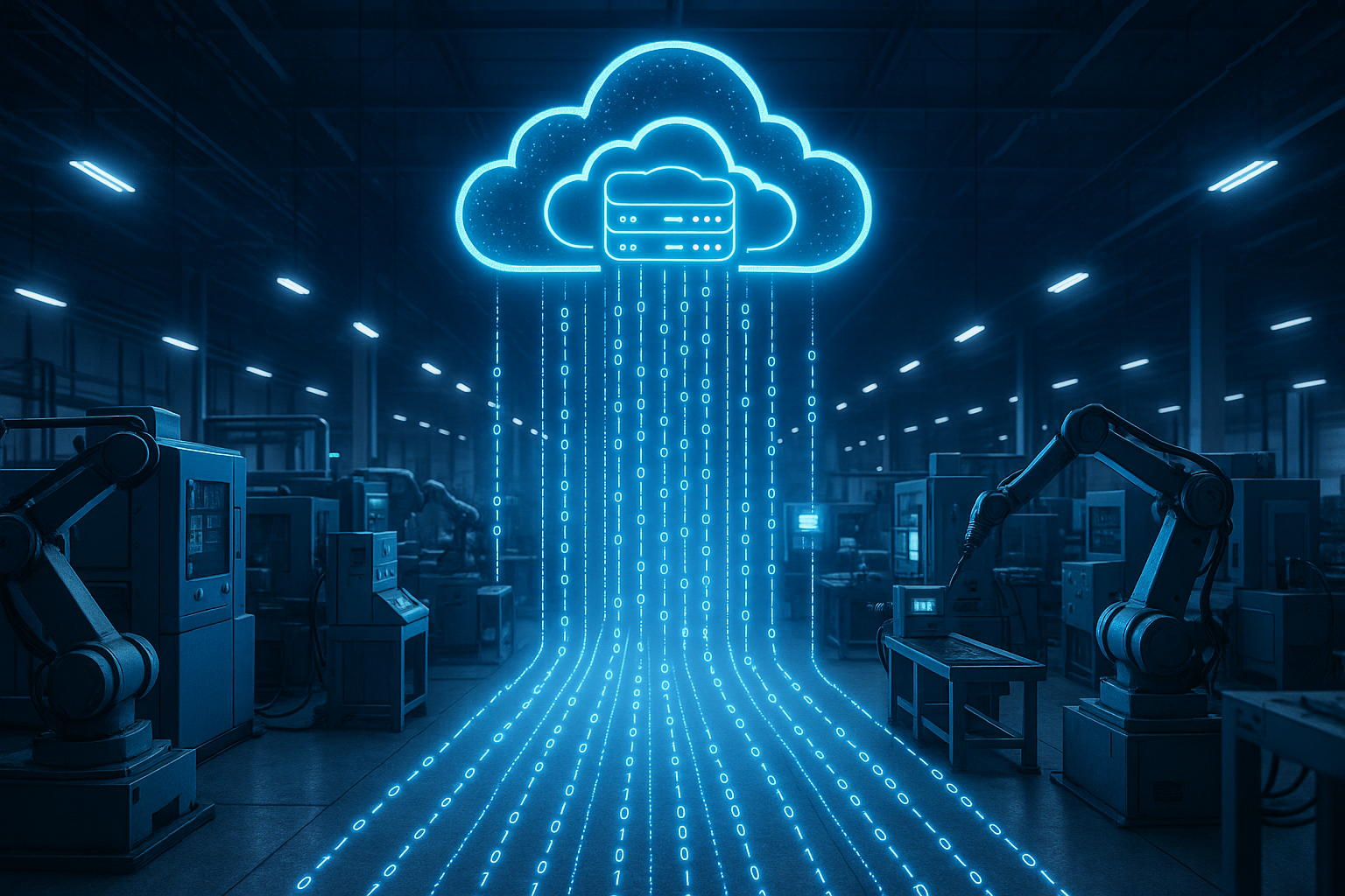 Image of an industrial IoT cloud connectivity concept.