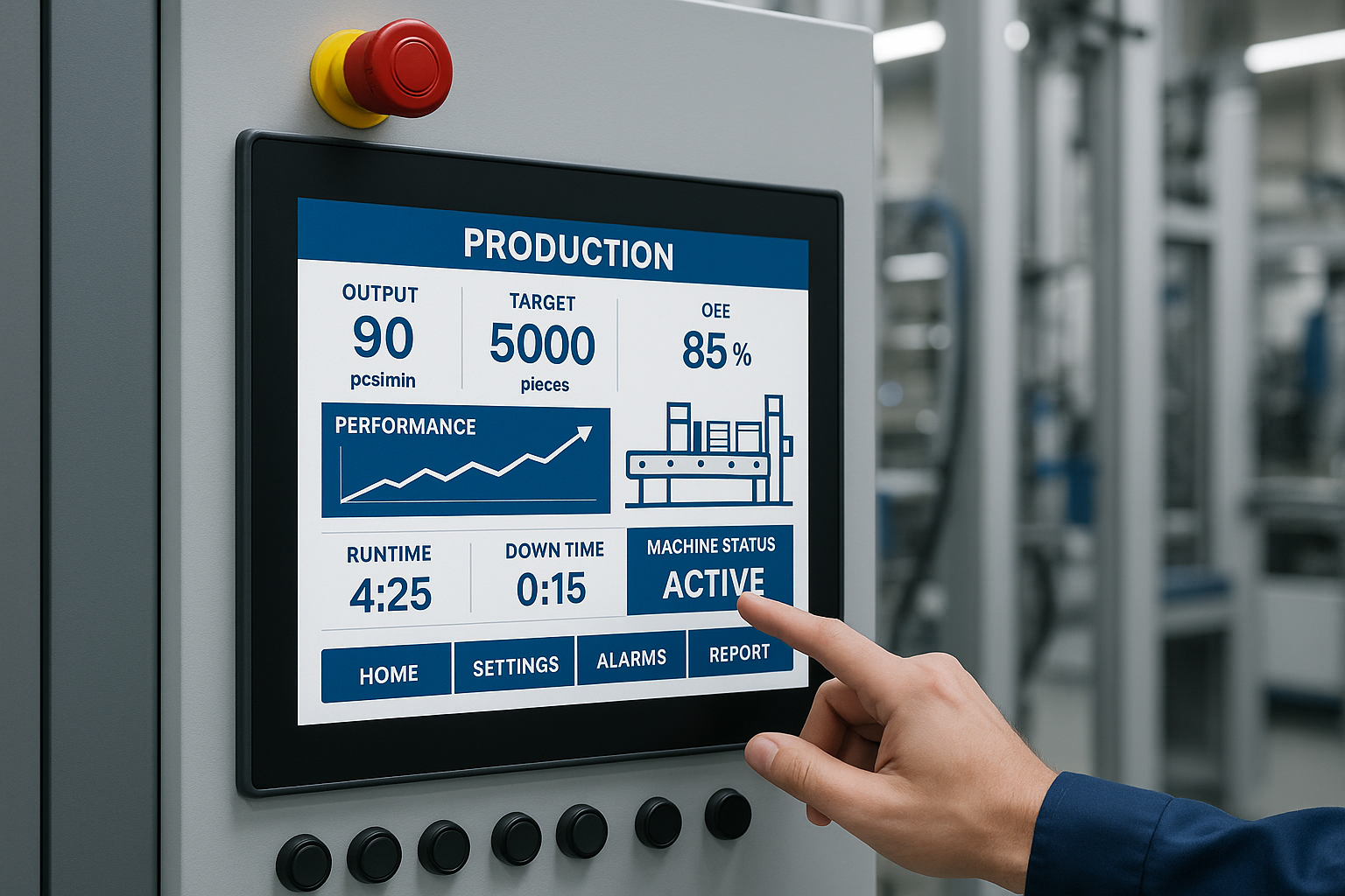 Image of an industrial automation control panel.