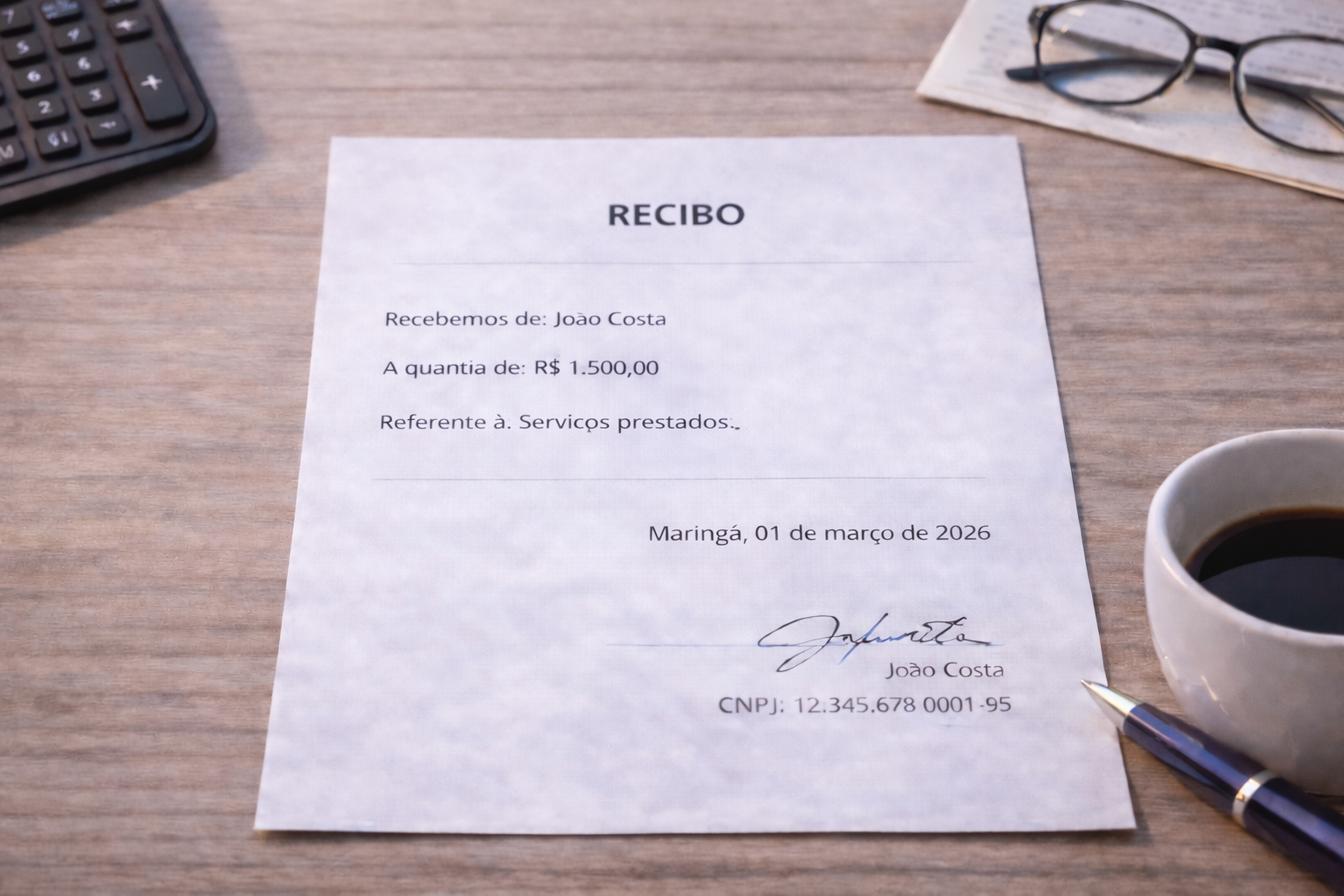 Como Emitir Recibo de Prestação de Serviço