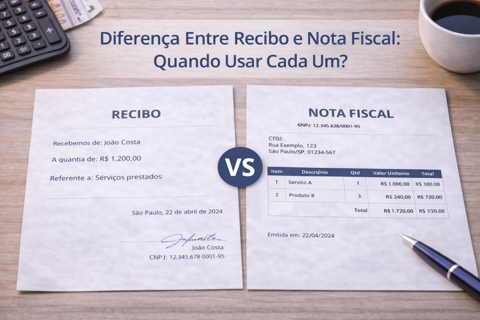 Diferença Entre Recibo e Nota Fiscal