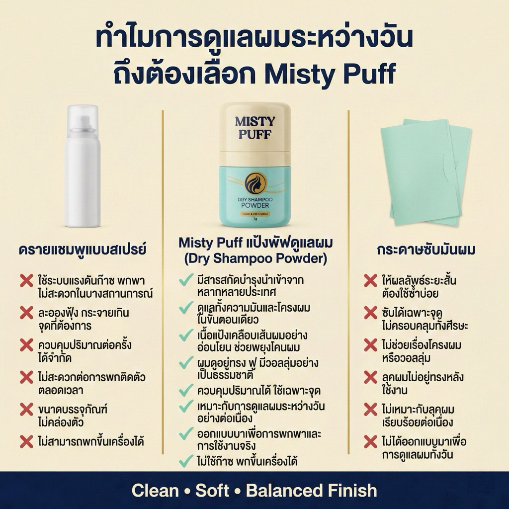 Why Choose Misty Puff - Product Comparison
