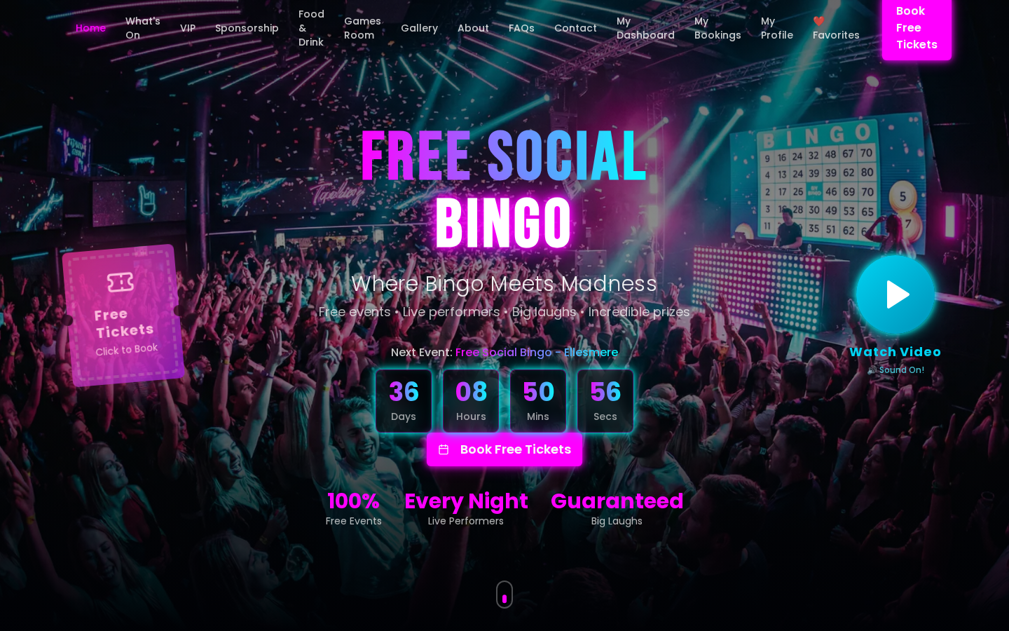 Free Social Bingo Homepage Hero