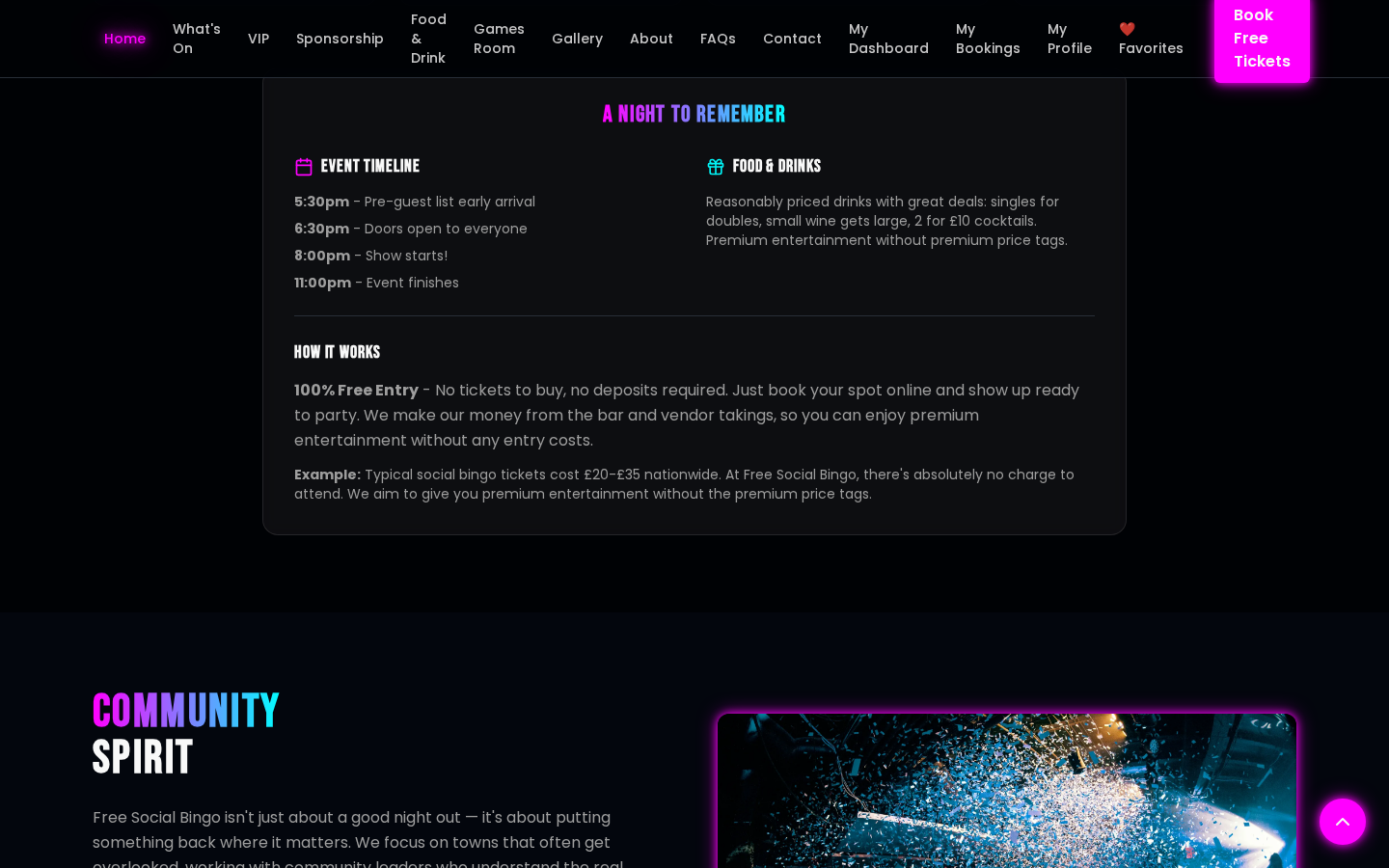 Community and Event Timeline