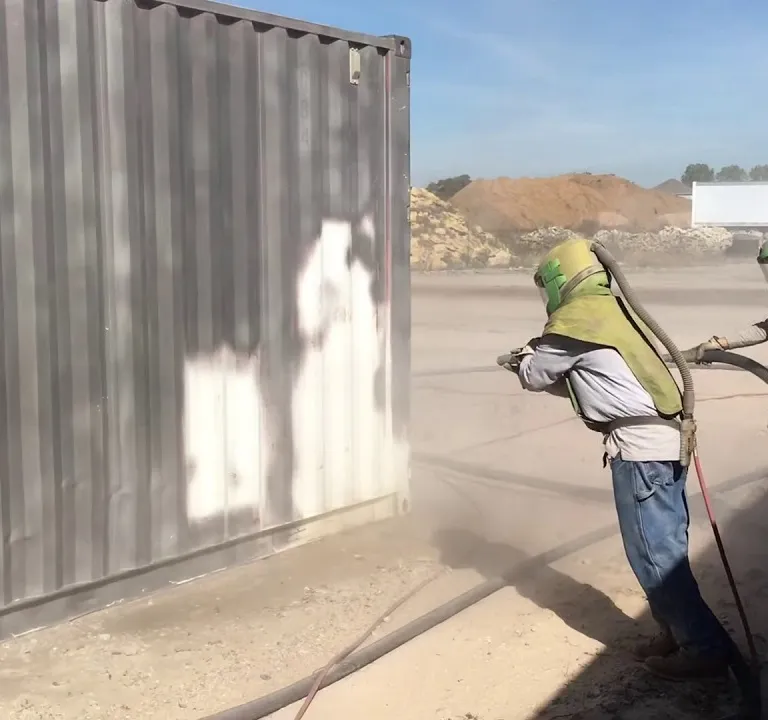 Steel Container Blasting