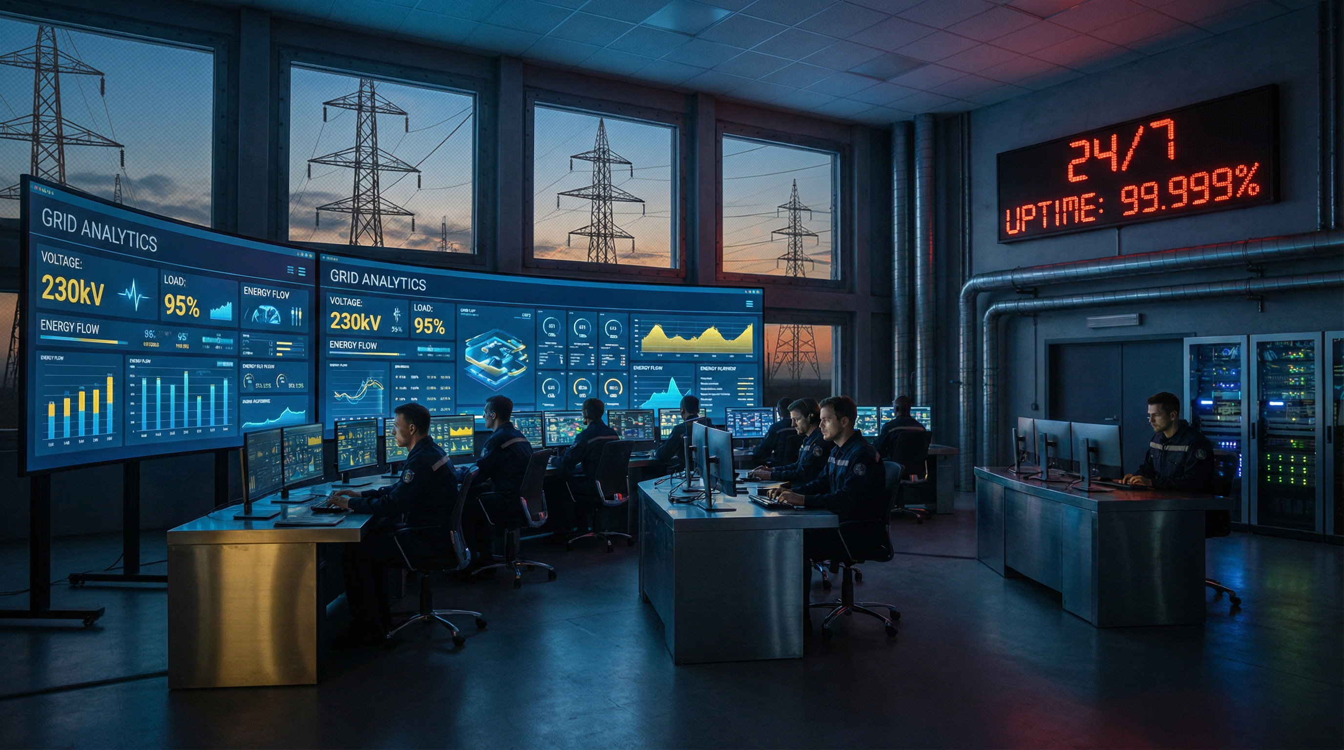 Energy Utility Grid Operations Center