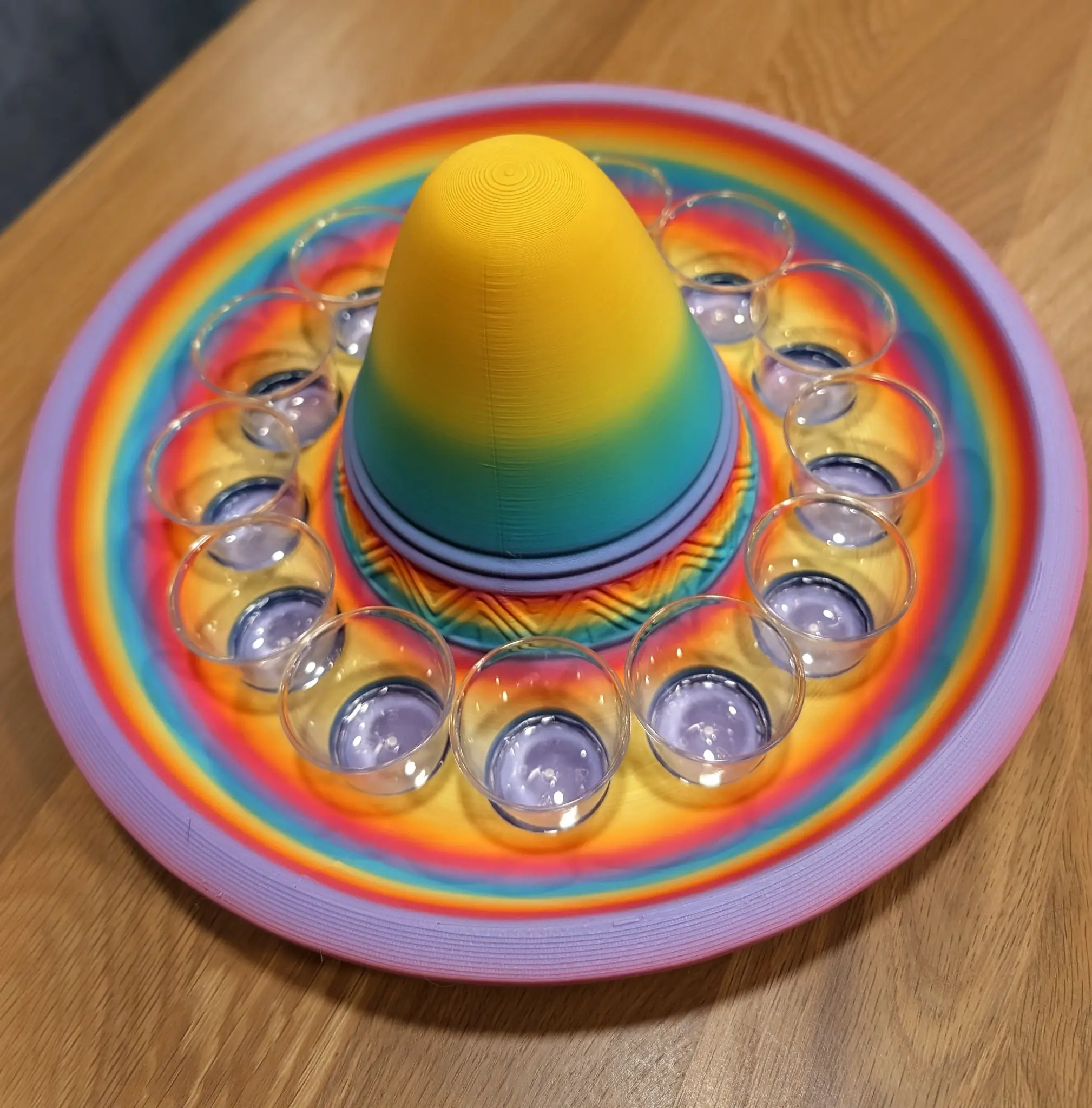 Rainbow Sombrero Shot Tray